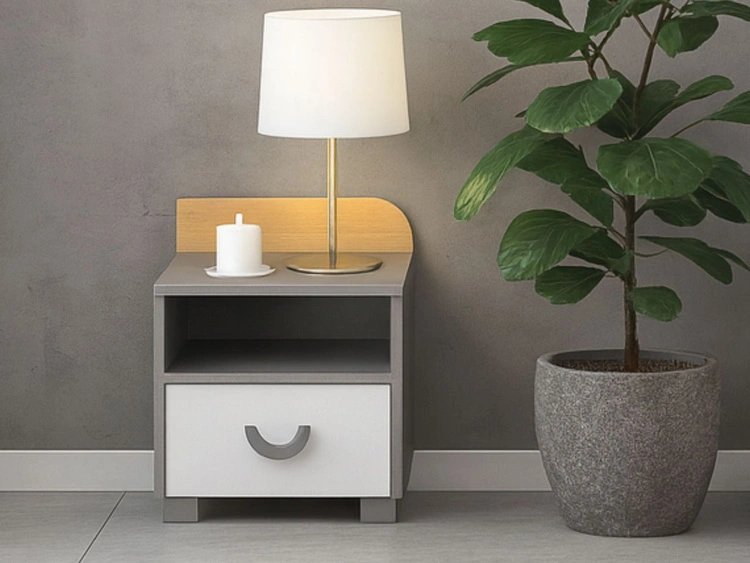 Möbel-Set für Jugendzimmer Casa Nash Eiche, Weiß, Grau