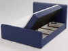 Boxspringbett mit Bettkasten 160x200 Osteno Dunkelblau