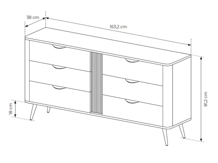 Wohnzimmer-Möbelset Magico Eiche Dunin