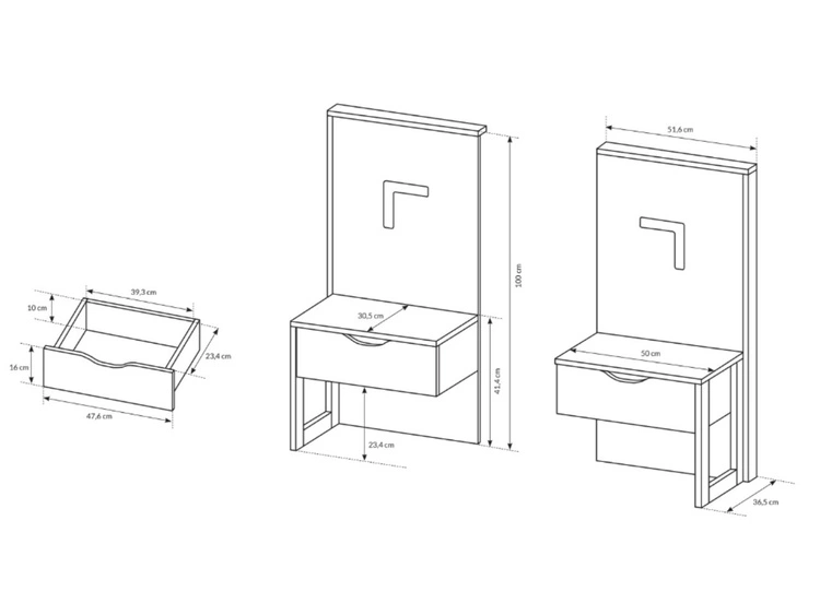 Stilvolles Denis-Schlafzimmerset Dunkelbraun, Schwarz