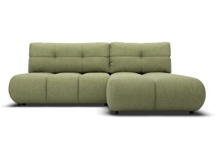 Ecksofa mit Schlaffunktion und Bettkasten Rechts Milet Grün