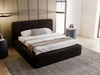 Polsterbett mit Bettkasten und Lattenrost 200x200 Amaro Schwarz