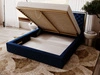 Polsterbett mit Bettkasten und Lattenrost 140x200 Bonito Dunkelblau