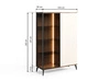 Vitrinenschrank mit LED Vinni Dunkler Walnuss Cashmere