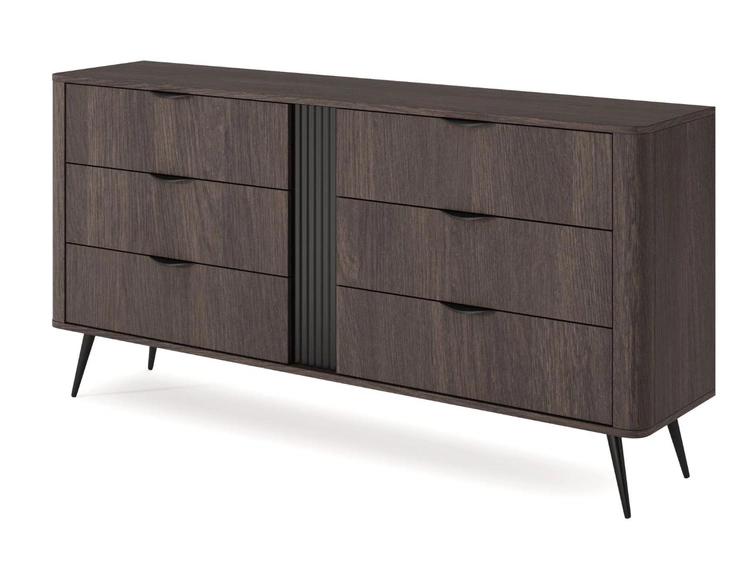 Hochkommode mit sechs Schubladen Magico Eiche Dunin