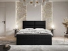 Boxspringbett mit Bettkasten 140x200 Hera Schwarz