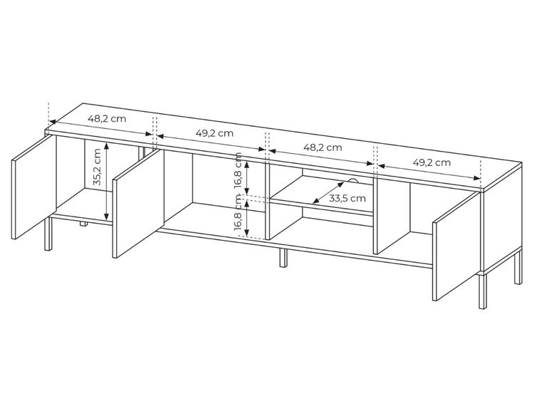 TV-Lowboard mit Türen Dego Beige
