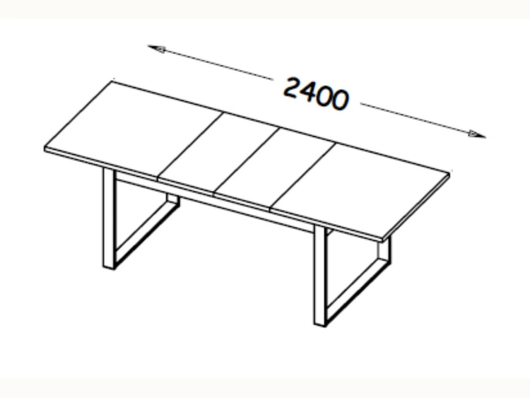 Rechteckiger Ausziehtisch Lavore Wotan Eiche, Schwarz matt