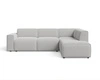 Ecksofa L-Form Rechts Eluno Bouclé-Stoff Grau