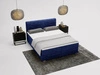 Boxspringbett mit Bettkasten 180x200 Forte Dunkelblau