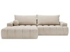 Ecksofa L-Form mit Schlaffunktion und Bettkasten Havi Links Hellbeige