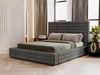 Polsterbett mit Bettkasten und Lattenrost 120x200 Barbados Dunkelgrau