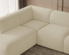 Ecksofa L-Form Links Eluno Bouclé-Stoff Hellbeige