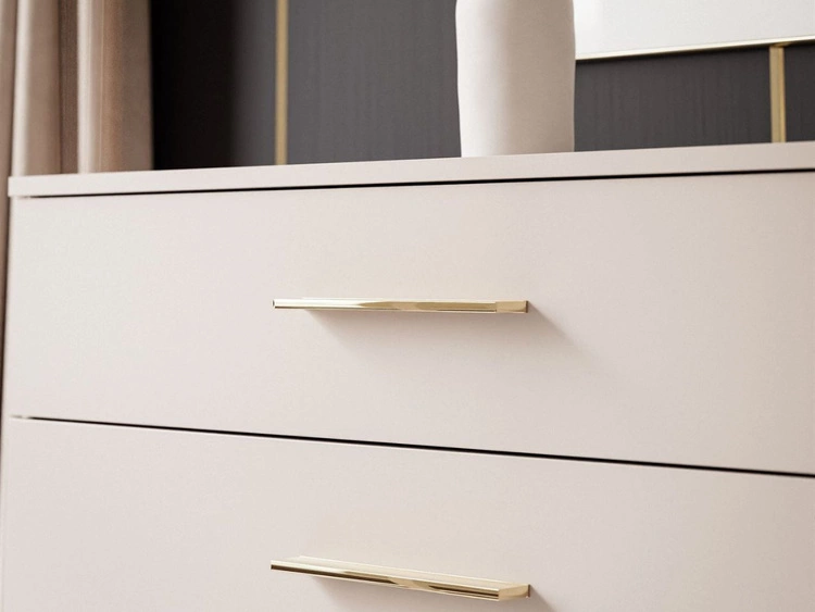 Kommode mit Türe, Schubladen und LED-Beleuchtung Nuveo Kaschmir