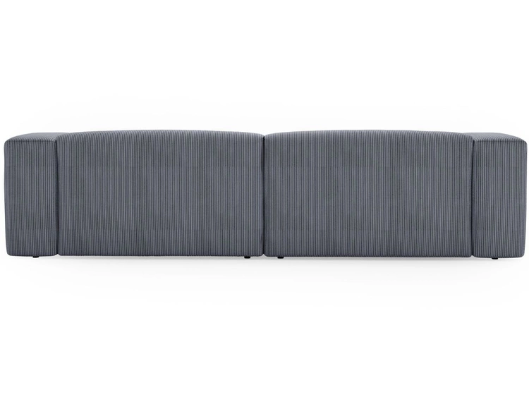 Ecksofa L-Form Links Moderne Cord Ecksofa Landi Grau