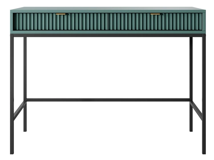 Schminktisch mit Schubladen Amber Grün, Schwarz Frame