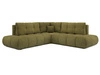 Ecksofa mit Schlaffunktion und Bettkasten Links Kair Grün
