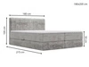 Boxspringbett mit Bettkasten 180x200 Forte Dunkelblau