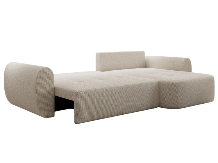 Ecksofa L-Form mit Schlaffunktion und Bettkasten Avessio Beige