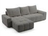 Ecksofa L-Form mit Schlaffunktion und Bettkasten Bresso Dunkelgrau