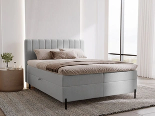 Boxspringbett mit Bettkasten 120x200 Primavera Hellgrau