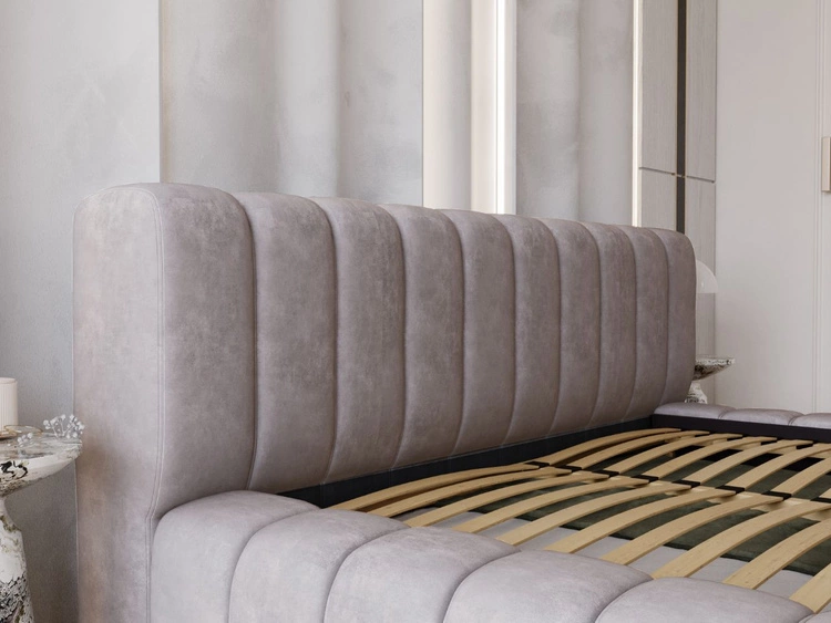 Polsterbett mit Bettkasten und Lattenrost 180x200 Italia Grau