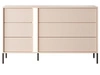 Kommode mit sechs Schubladen Dego Beige