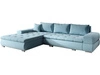Ecksofa L-Form mit Schlaffunktion und Bettkasten Sonia Hellblau