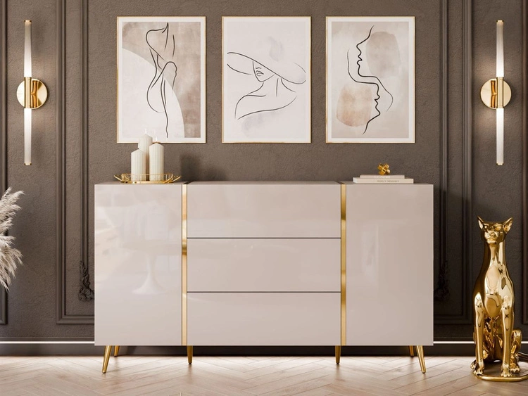 Wohnzimmer-Set im Glamour-Stil Lunelie Kaschmir