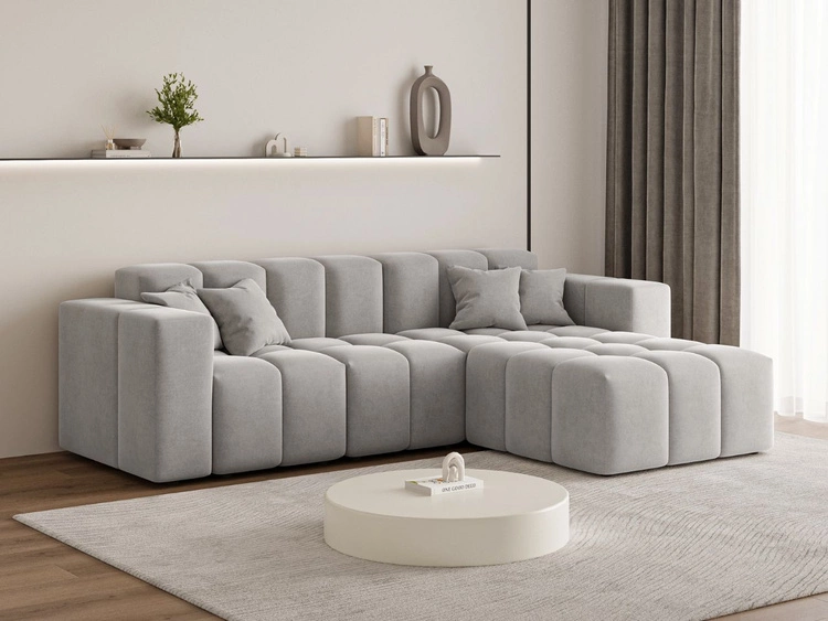 Ecksofa L-Form Rechts Moderne Ecksofa Loopo Grau