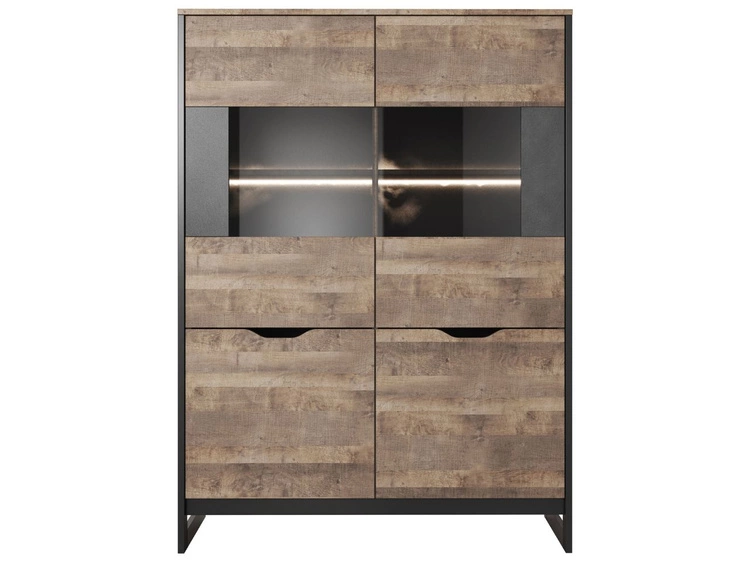 Vitrinenschrank 109 cm Denis Dunkelbraun