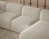Wohnlandschaft Links Belluno Bouclé-Stoff Beige