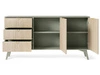 Kommode mit Türen und Schubladen Modena Grün