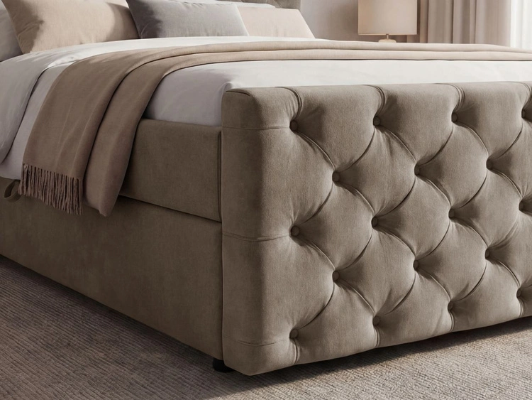 Boxspringbett mit Bettkasten 180x200 Montego Braun