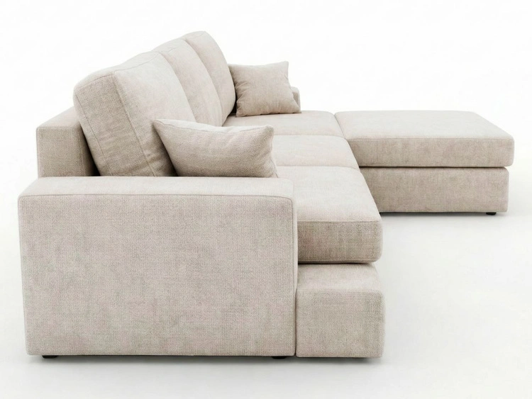 Ecksofa L-Form fürs Wohnzimmer Nesto Rechts Beige