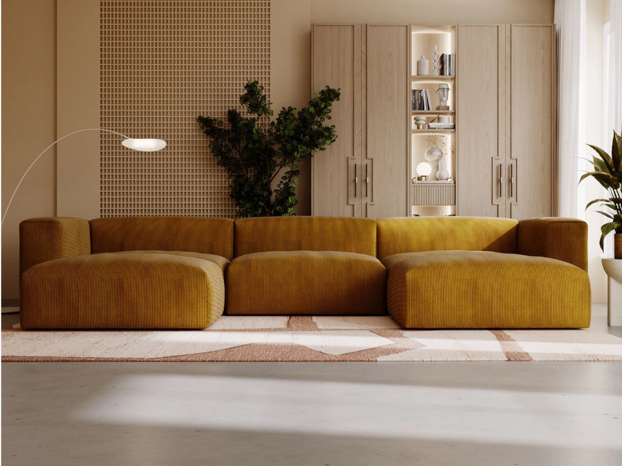 Wohnlandschaft Landi Honigfarben