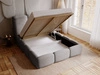 Polsterbett mit Bettkasten und Lattenrost 140x200 Bubble Grau