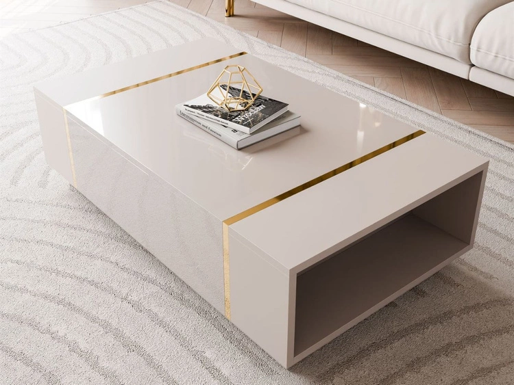 Couchtisch im Glamour-Stil Lunelie Kaschmir Hochglanz