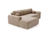 Ecksofa L-Form mit Schlaffunktion und Bettkasten Savana Links Dunkelbeige