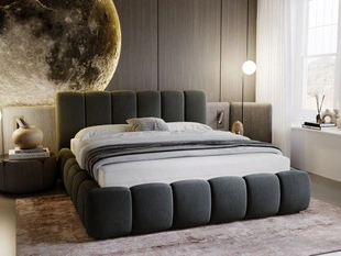 Polsterbett Ohne Bettkasten mit Lattenrost 120x200 Cloud Dunkelgrau