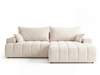 Ecksofa L-Form Rechts mit Schlaffunktion und Bettkasten Caleo Creme