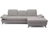 Ecksofa L-Form Rechts mit Schlaffunktion und Bettkasten Hannover Grau