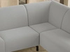 Ecksofa L-Form Rechts Regento Bouclé-Stoff Grau