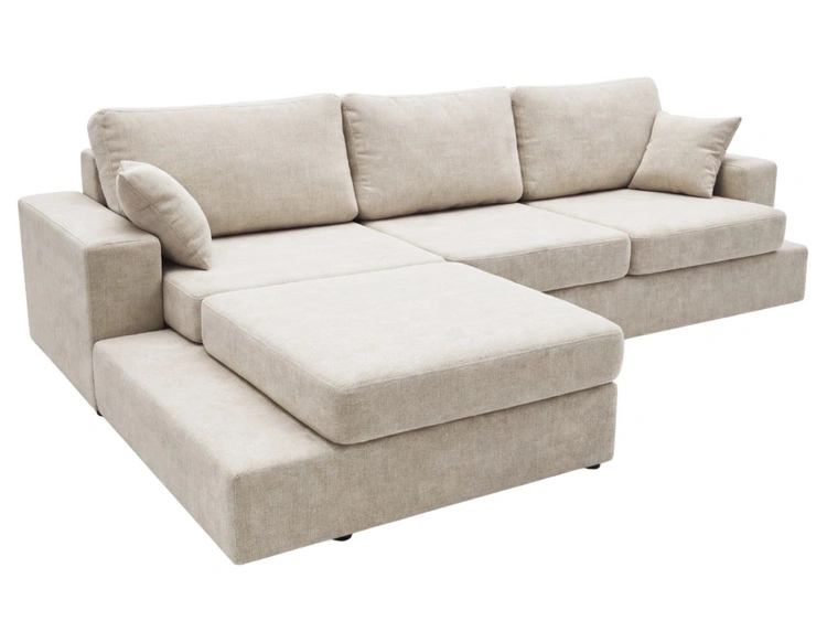 Ecksofa L-Form fürs Wohnzimmer Nesto Links Beige