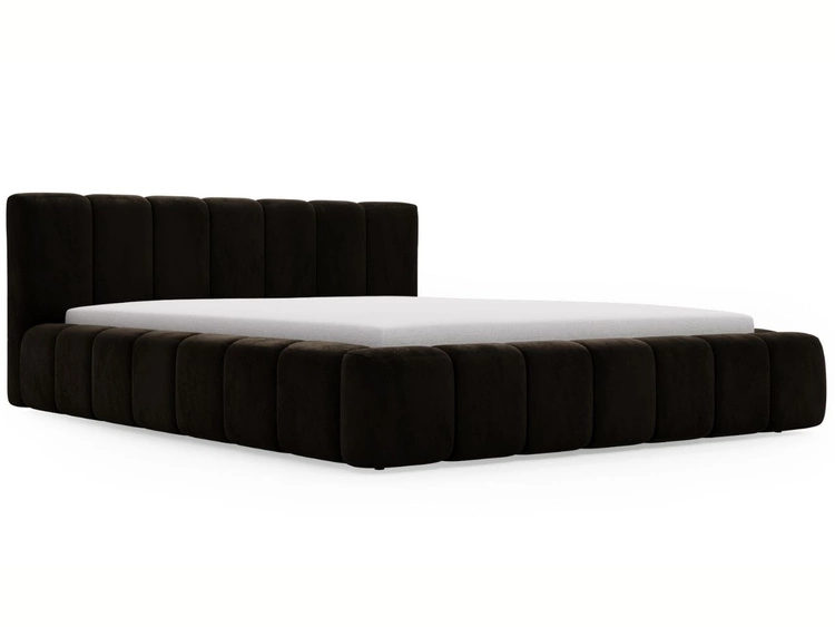 Polsterbett mit Bettkasten und Lattenrost 120x200 Split Schwarz