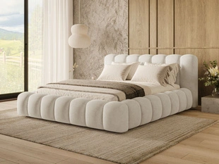 Polsterbett mit Bettkasten und Lattenrost 180x200 Averia Beige