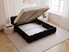 Polsterbett mit Bettkasten und Lattenrost 140x200 Cloud Low Schwarz