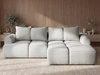 Ecksofa L-Form Rechts mit Schlaffunktion und Bettkasten Bonno Grau