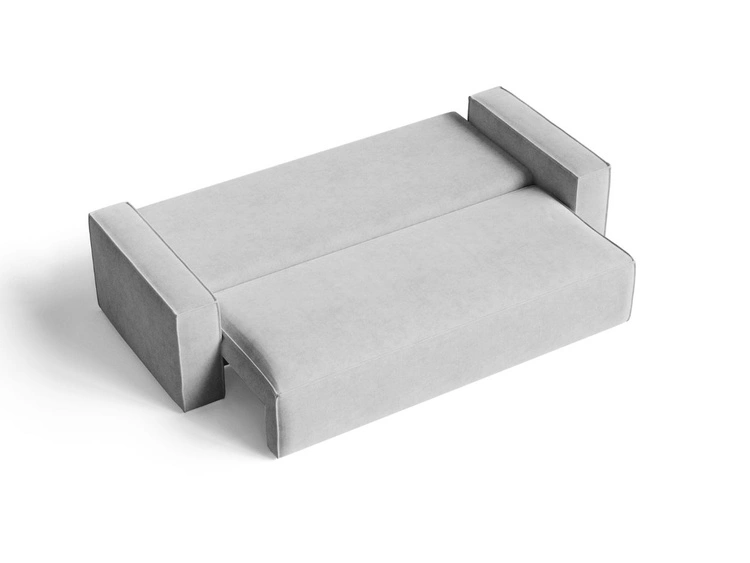 Schlafsofa mit Bettfunktion und Bettkasten Sivra Hellgrau