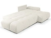 Ecksofa L-Form Rechts mit Schlaffunktion und Bettkasten Sile L Creme